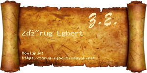Zárug Egbert névjegykártya